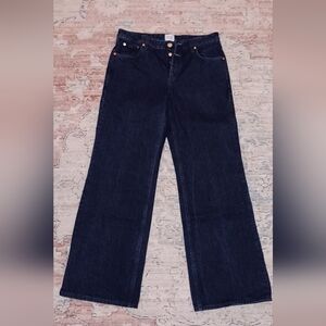 Closed Brand Gillan Wide Leg Button Fly Dark Wash Jeans 28